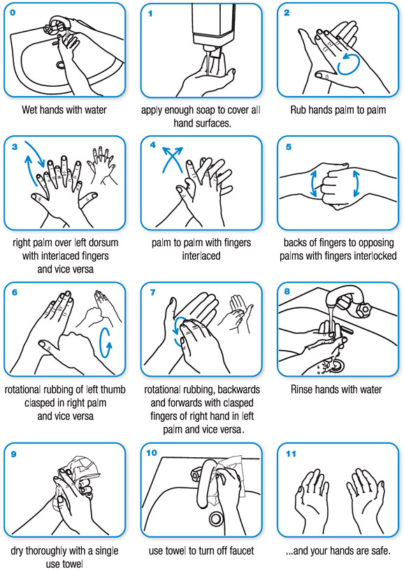 WHO Hand Washing Chart